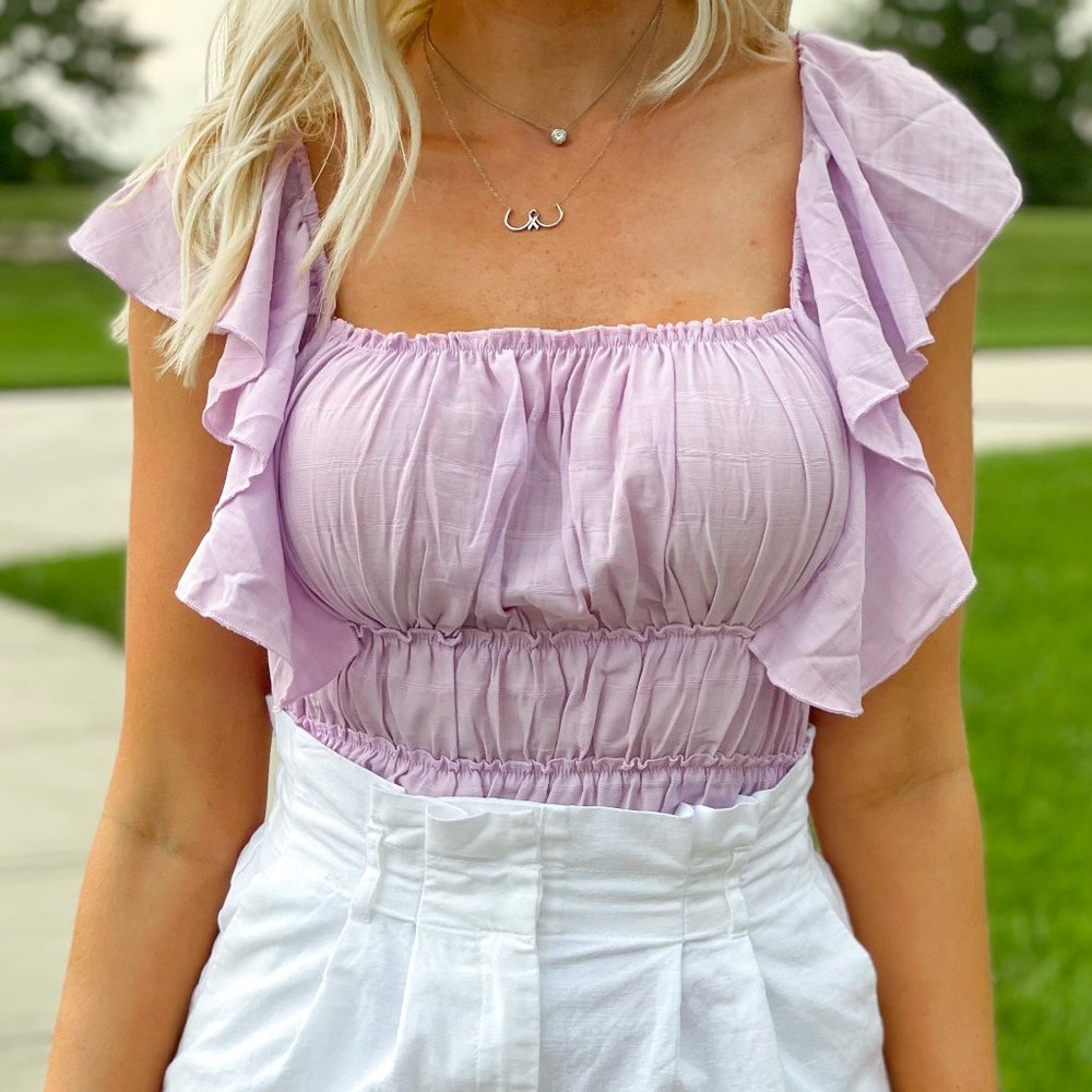 Purple Lavender Ruffle Bodysuit